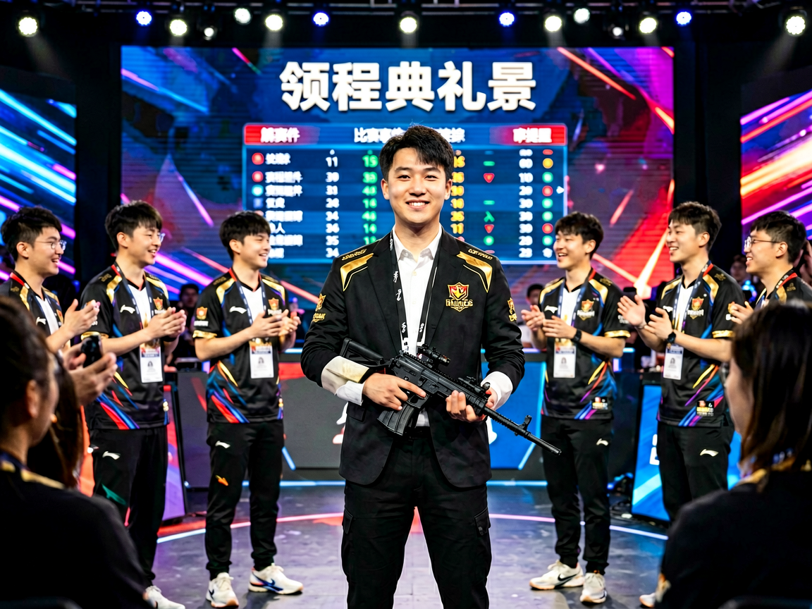 电竞赛事颁奖典礼场景